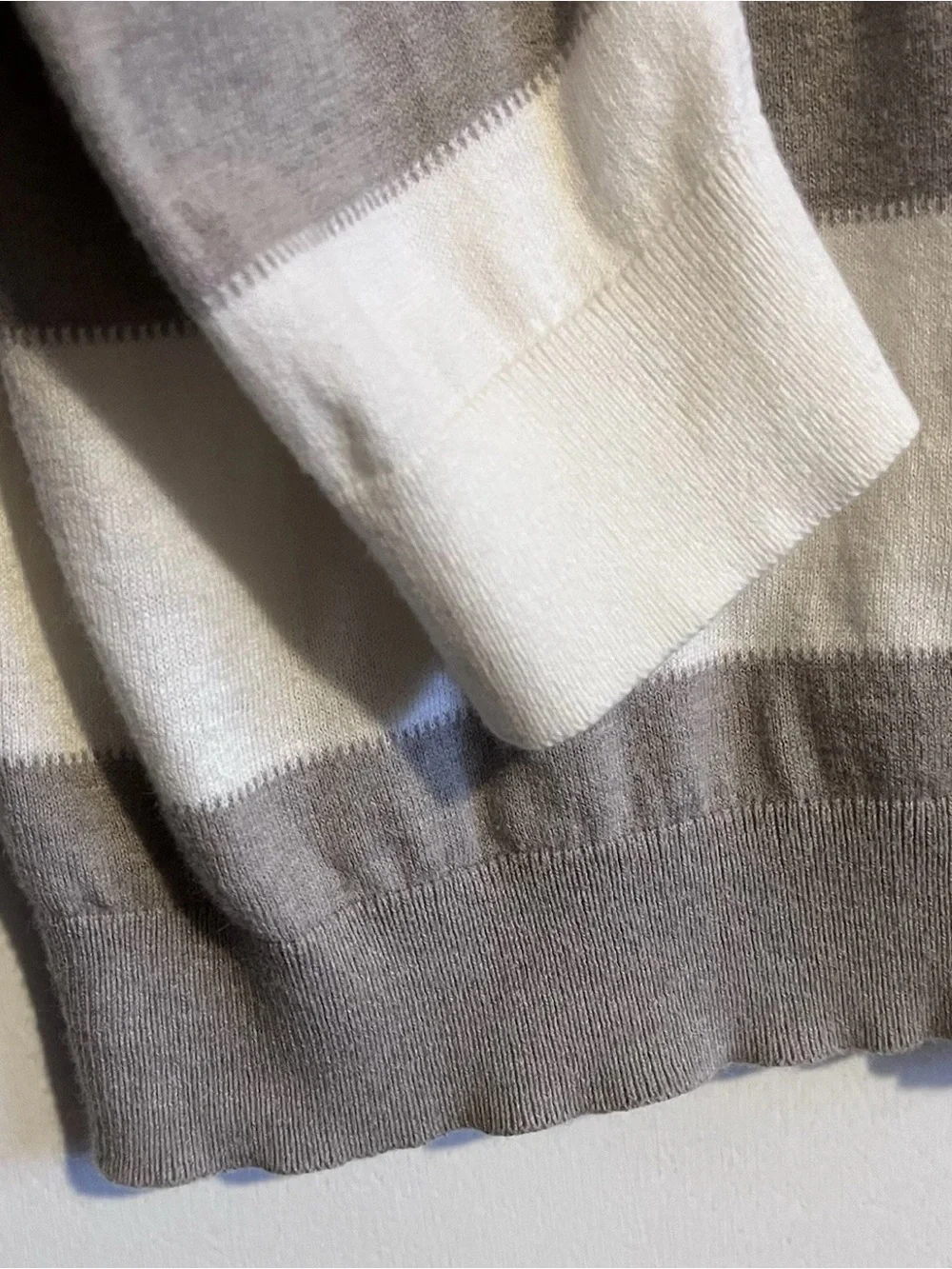 Banana Republic Men’s M Cotton Cashmere Sweater Neutral Unisex Beachy EUC